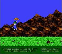 une photo d'Ã©cran de Lemmings sur Nintendo Nes